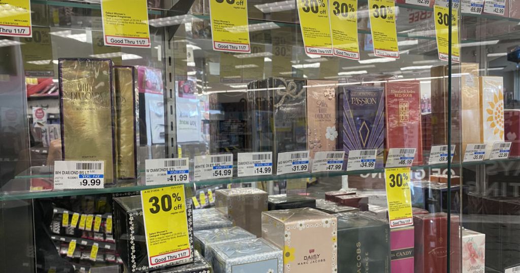 Perfume on shelf