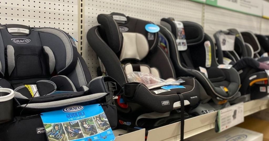 Graco Carseats on shelf