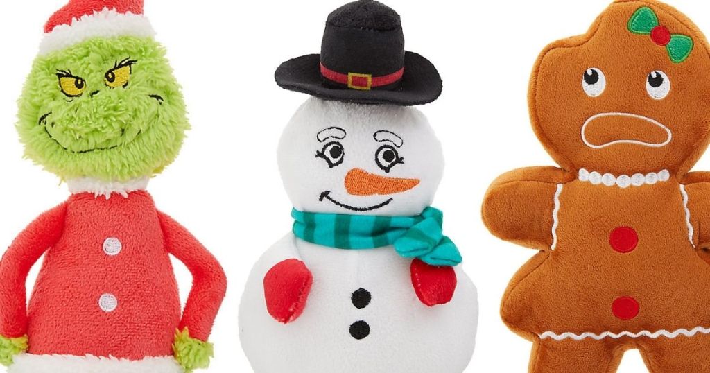 Three holiday pet toys from Petsmart