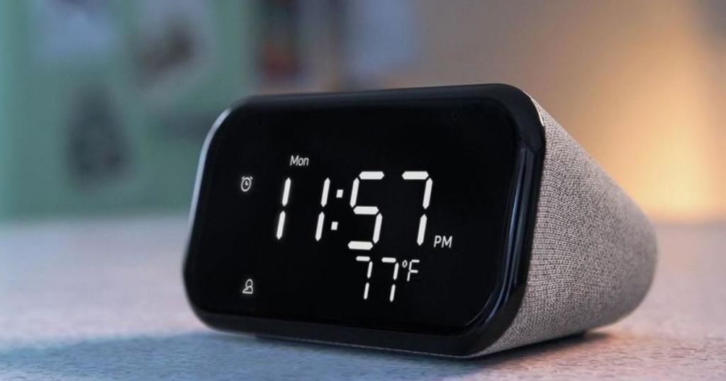 Lenovo Smart Clock sitting on a table