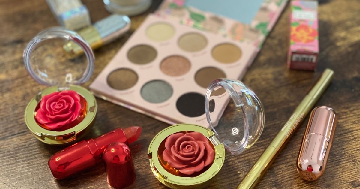 Winky Lux Makeup items on a table