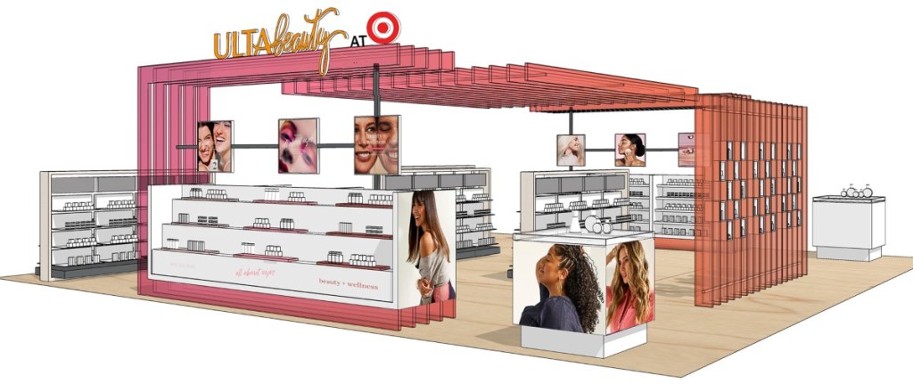 redering of Ulta inside Target store