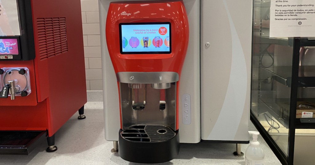 soda fountain machine inside store