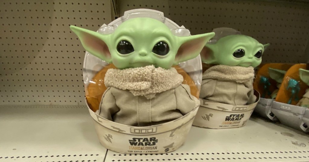 baby yoda toy on target store shelf