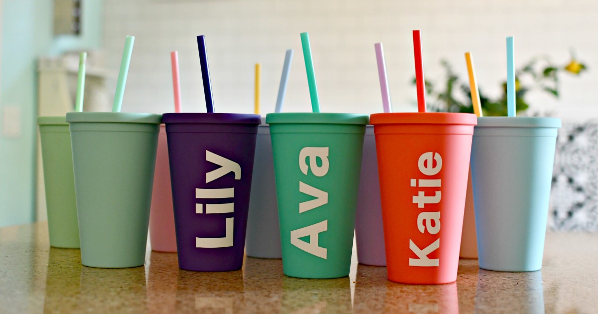 personalized tumblers using vinyl decals