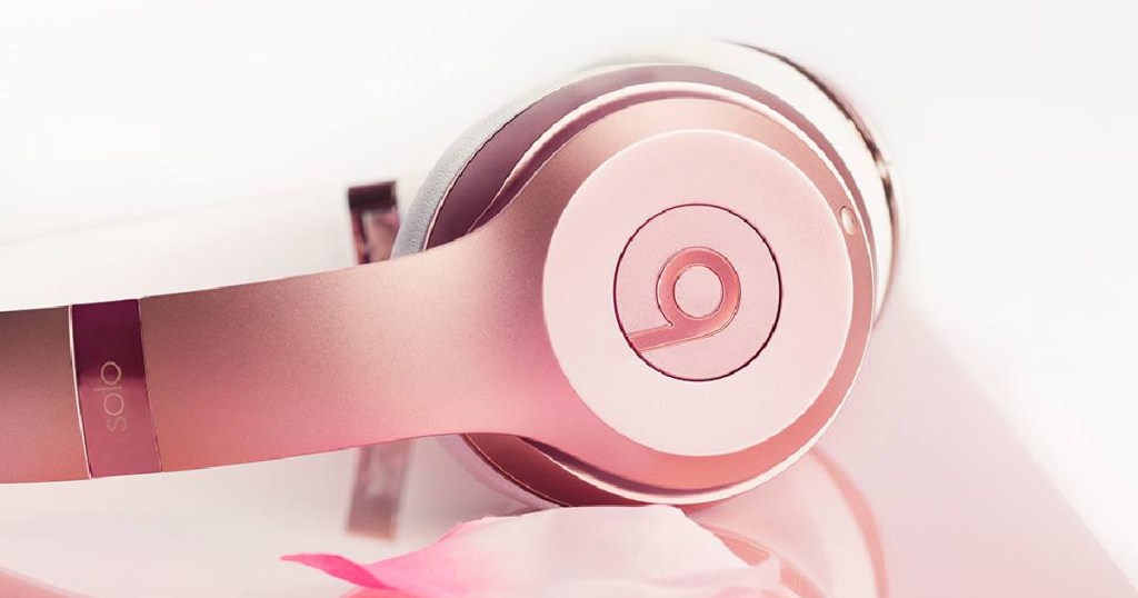 rose gold beats solo3 headphones