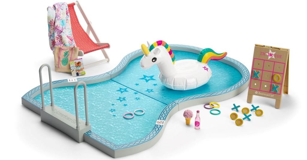 American Girl Swimming Pool with accessories