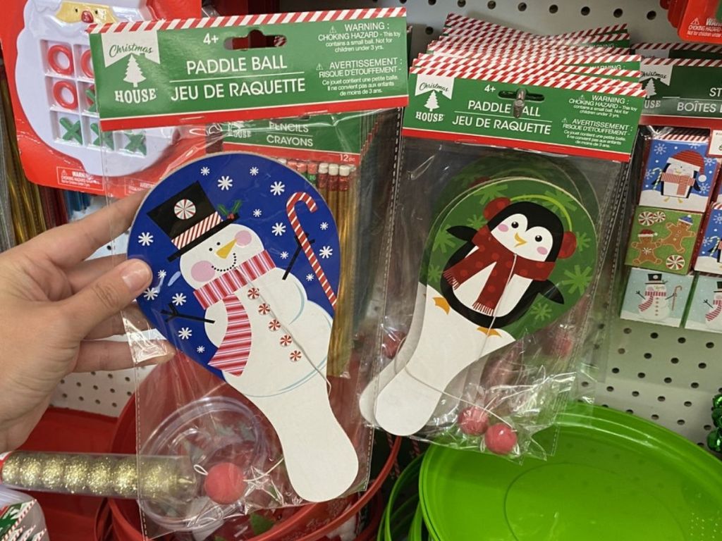 Christmas themed paddle ball sets