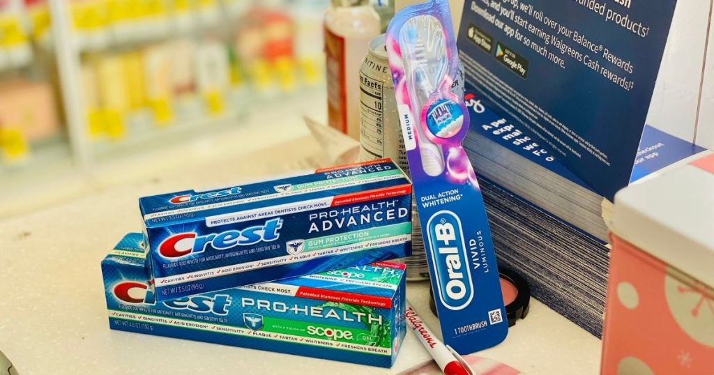 Crest and Oral B Products together with Walgreens pen