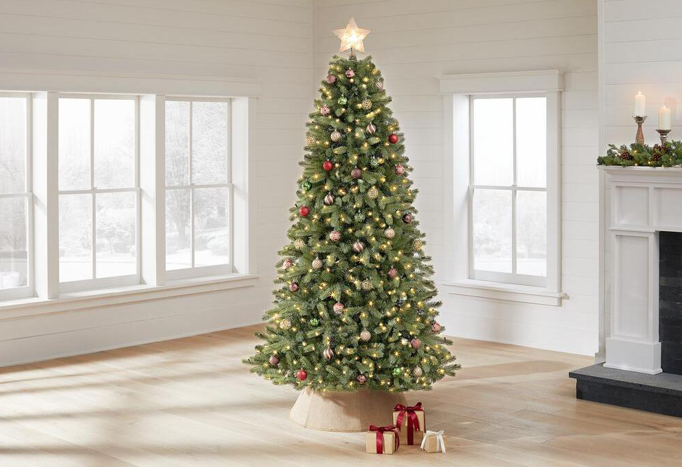 Christmas tree in a living room