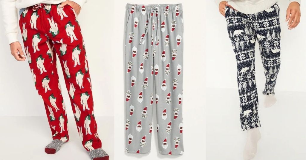 3 Old Navy Jingle Jammies Mens Pants