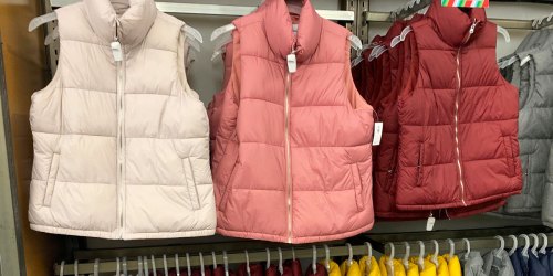 Old Navy Women’s Puffer Vests Only $10 – In Stores Only (+ Thermal Tees from $3)