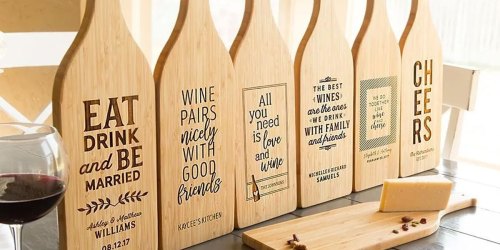 Personalized Wine Bottle Shaped Cutting Board Just $17.99 Shipped | More Gift Ideas Under $25