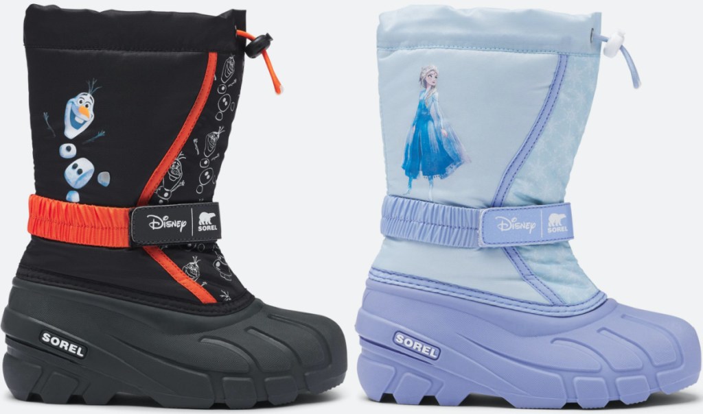 kids Disney Frozen 2 Olaf winter boot and Elsa winter boot