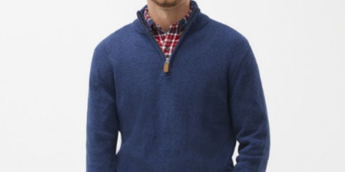 St. John’s Bay Men’s Quarter-Zip Sweater Just $11.99 on JCPenney.online (Regularly $50)