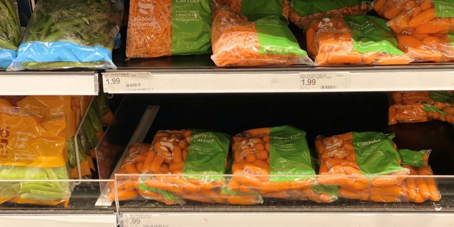 display of carrots at Target