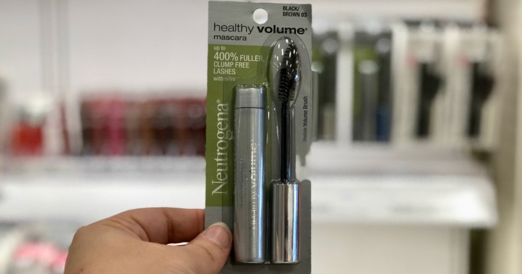 hand holding neutrogena healthy volume mascara