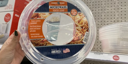 Nordic Ware Microwave Cover ONLY $1.82 on Walmart.online | Keeps Microwaves Splatter-Free