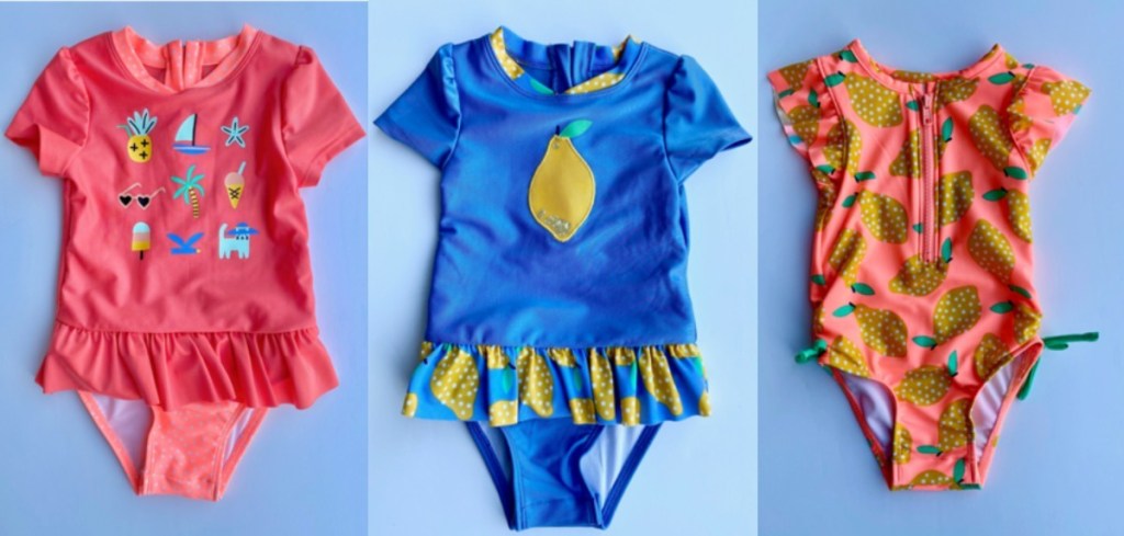 3 infant swim suits