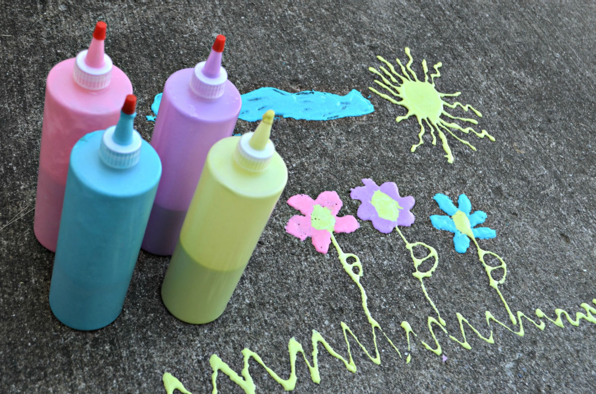 Ditch Chalk for This Easy 4-Ingredient Puffy Sidewalk Paint!