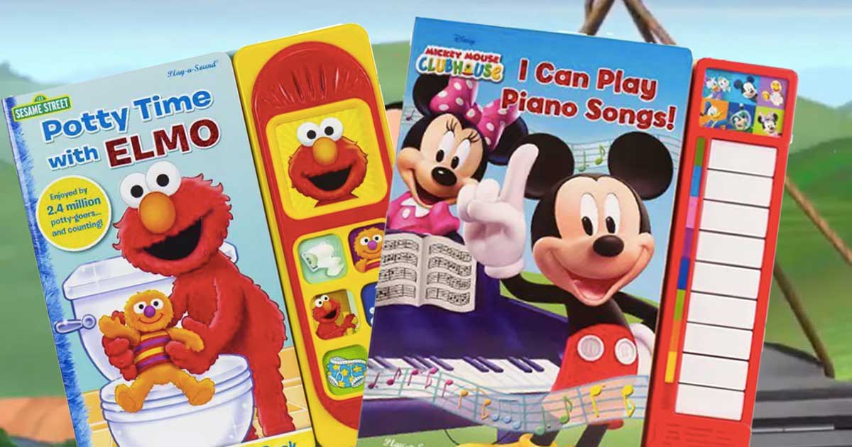 disney and sesame street books with sound