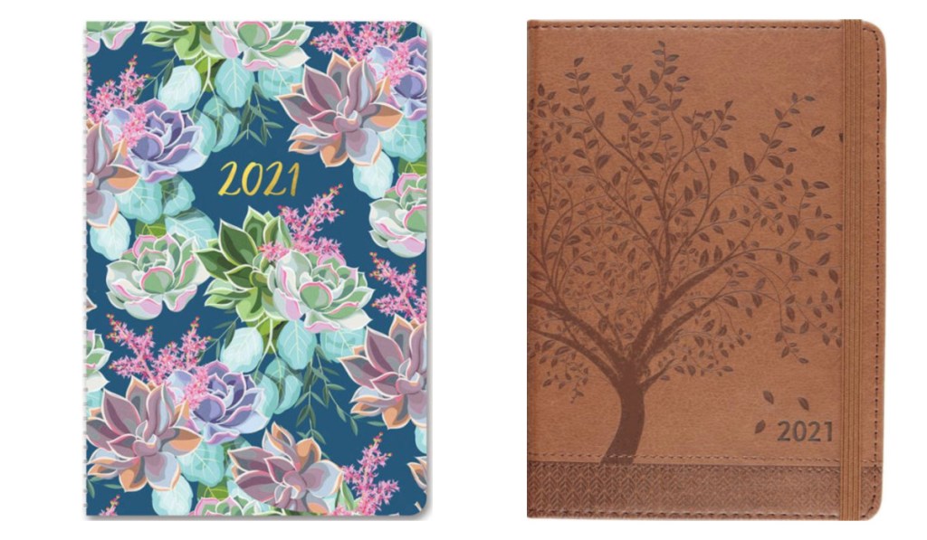 2021 planners floral and leather