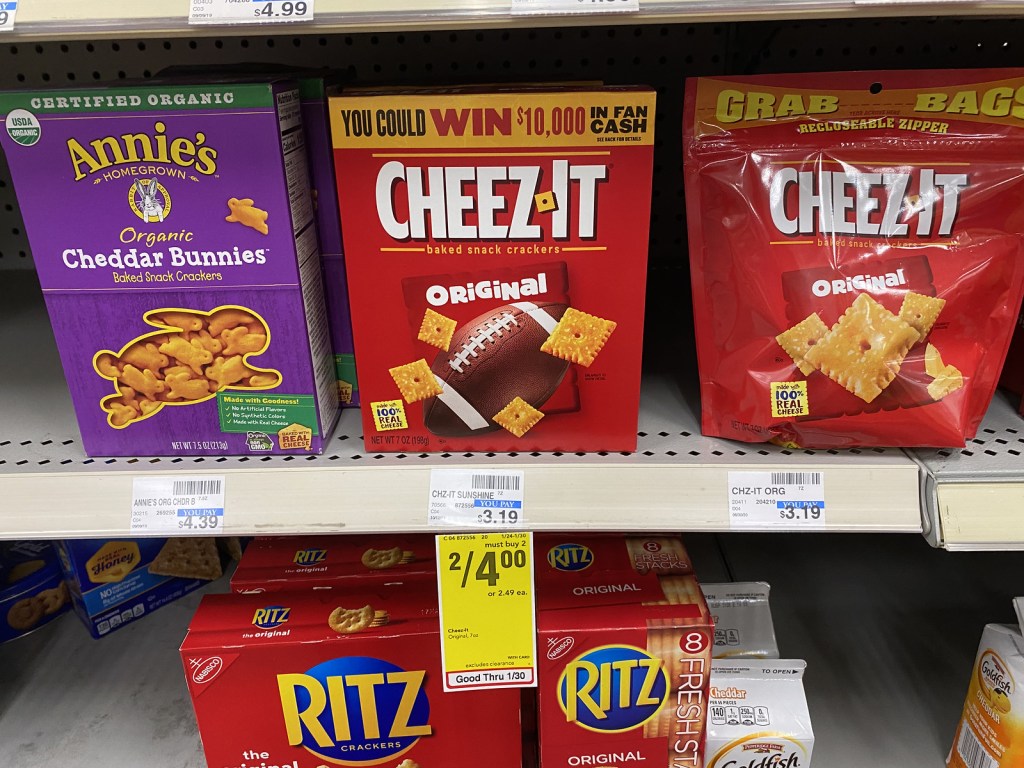 Cheez It on CVS Shelf