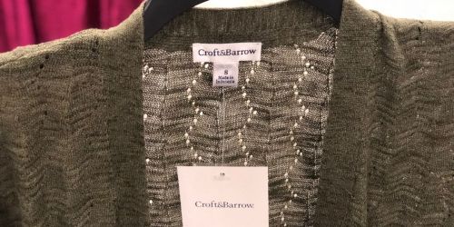 Croft & Barrow Women’s Sweaters & Cardigans Only $8.49 on Kohls.online (Regularly $36)