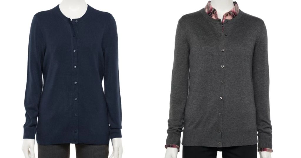 two women's cardigans