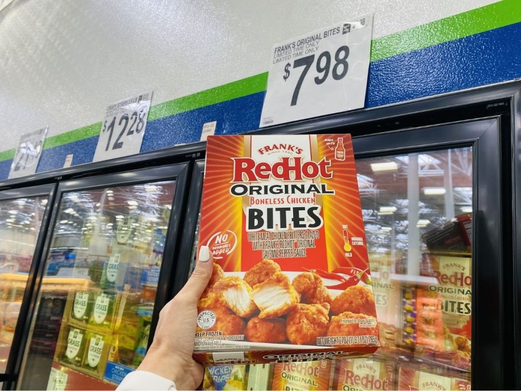 hand holding Frank's RedHot Original Bites