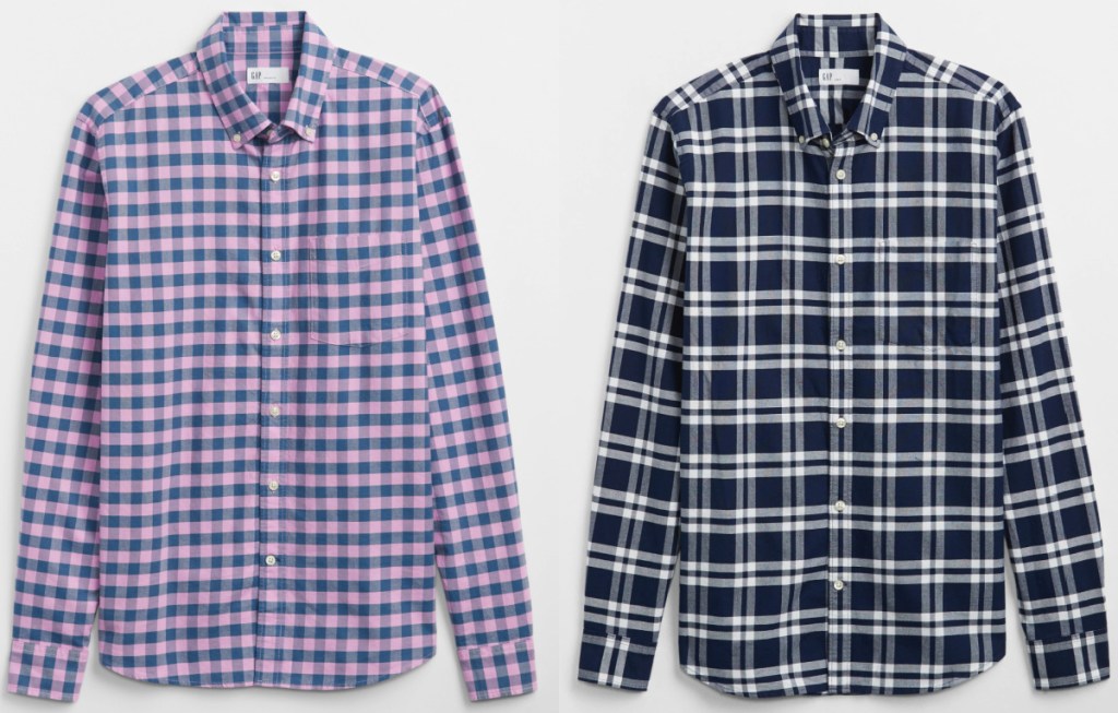 2 men's oxford gap shirts