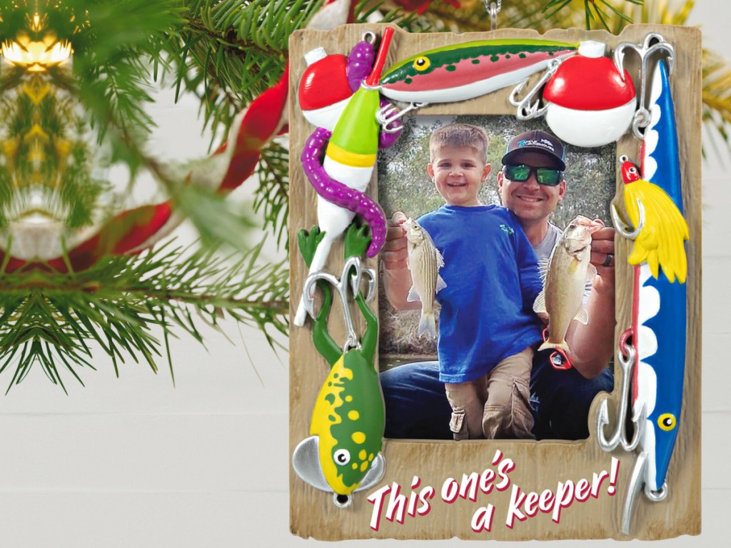 small fishing picture frame Hallmark ornament