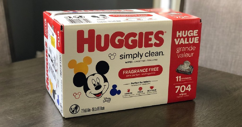 box of Huggies wipes