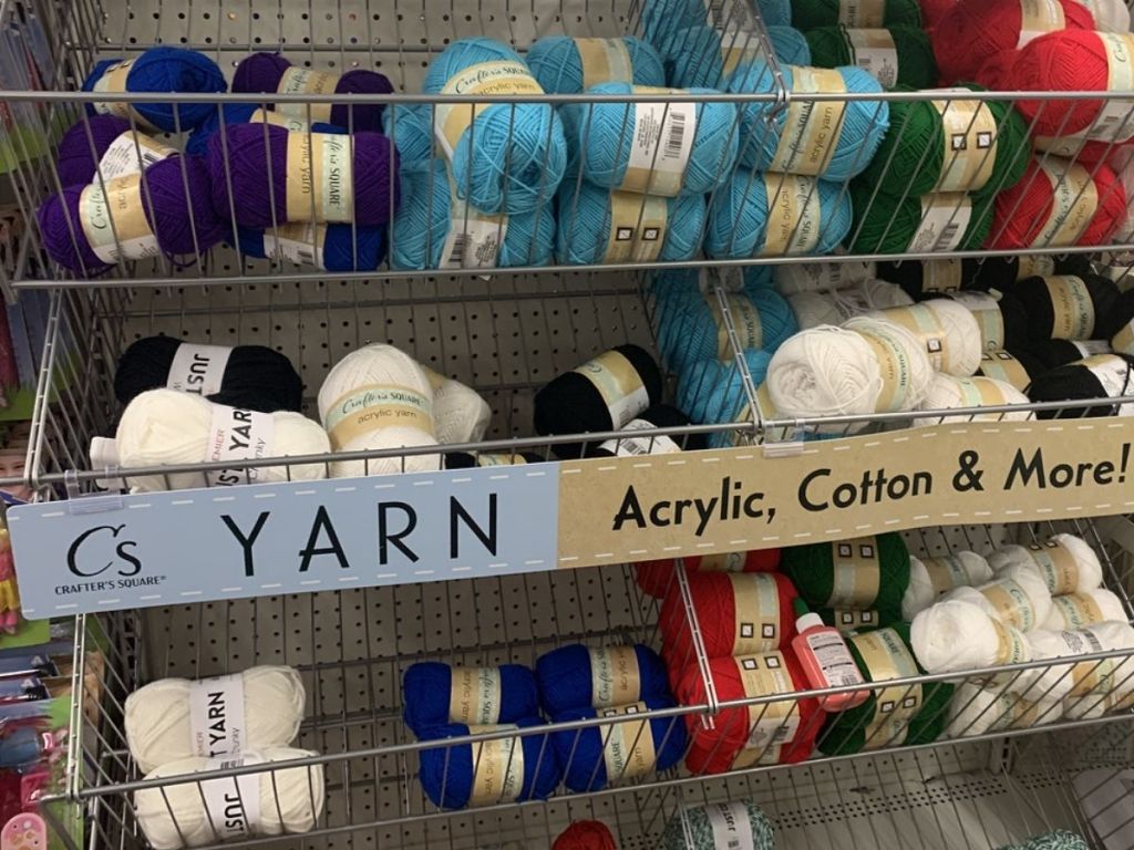 Premier Just Yarn skeins at Dollar Tree