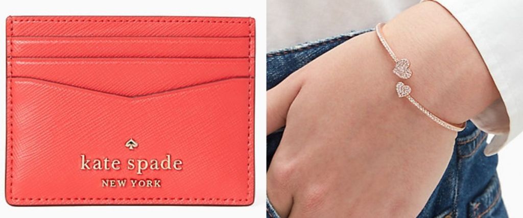 Kate Spade Slim Card and Heart Open Cuff