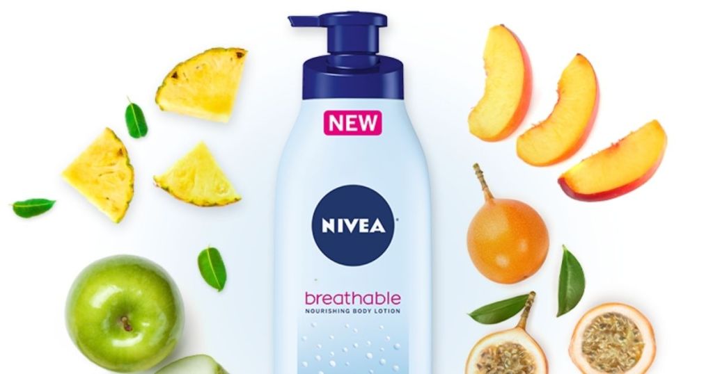 Nivea Breathable Lotion and tropical fruit