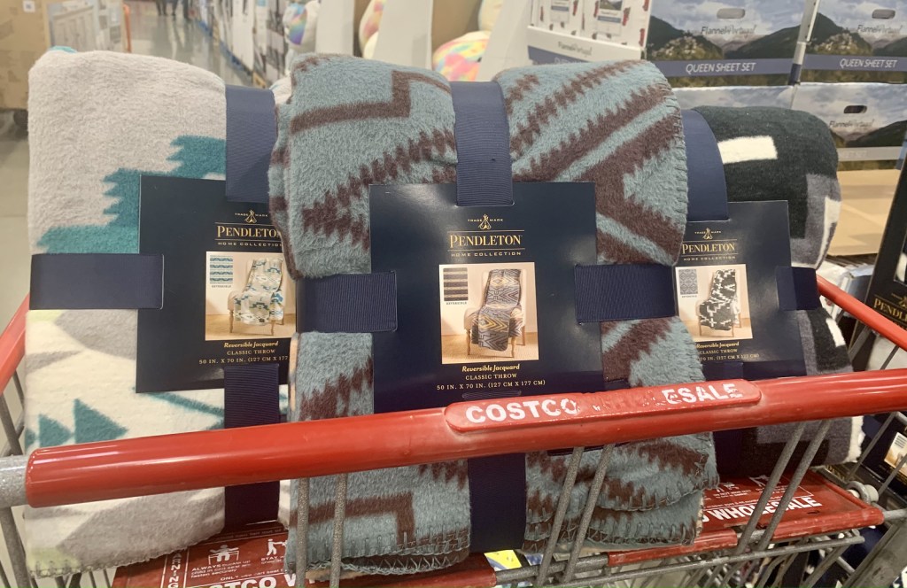 Pendleton Throw in Costco cart