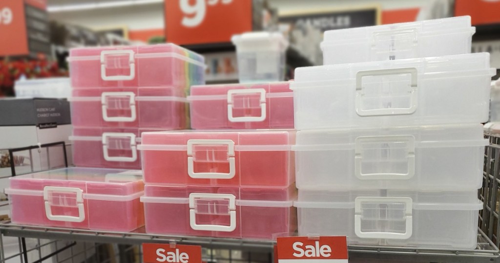 photo keeper boxes on a store shelf at michaels