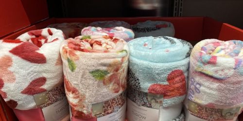 Cozy Valentine Plush Throws Only $7.99 at ALDI