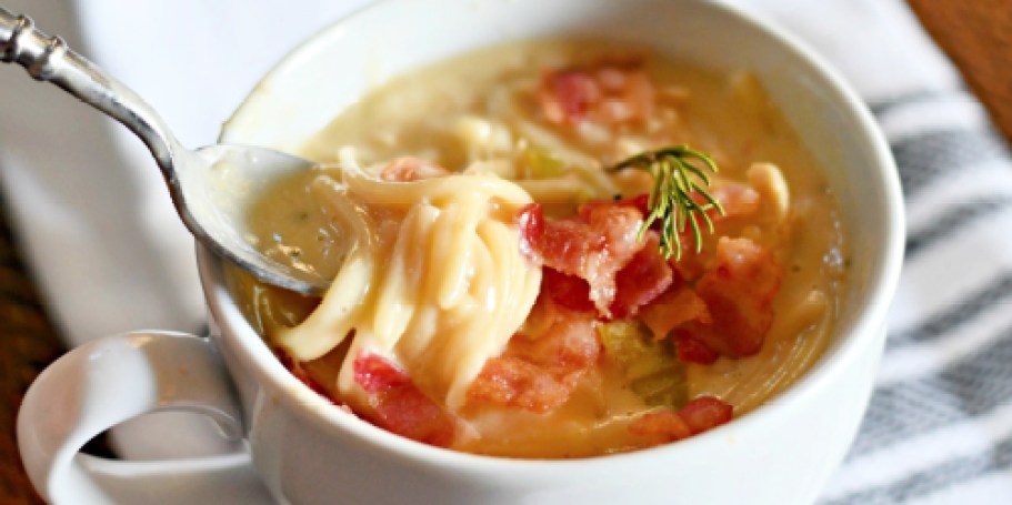 Warm Up With This onlineforting Cheesy Chicken Noodle Soup Recipe!