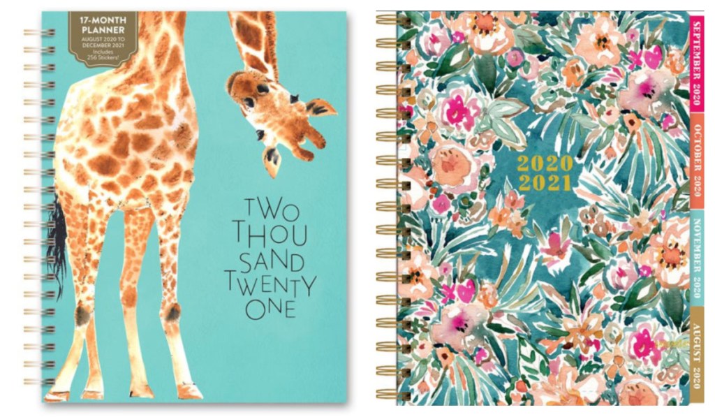 two cute planners w/ giraffe