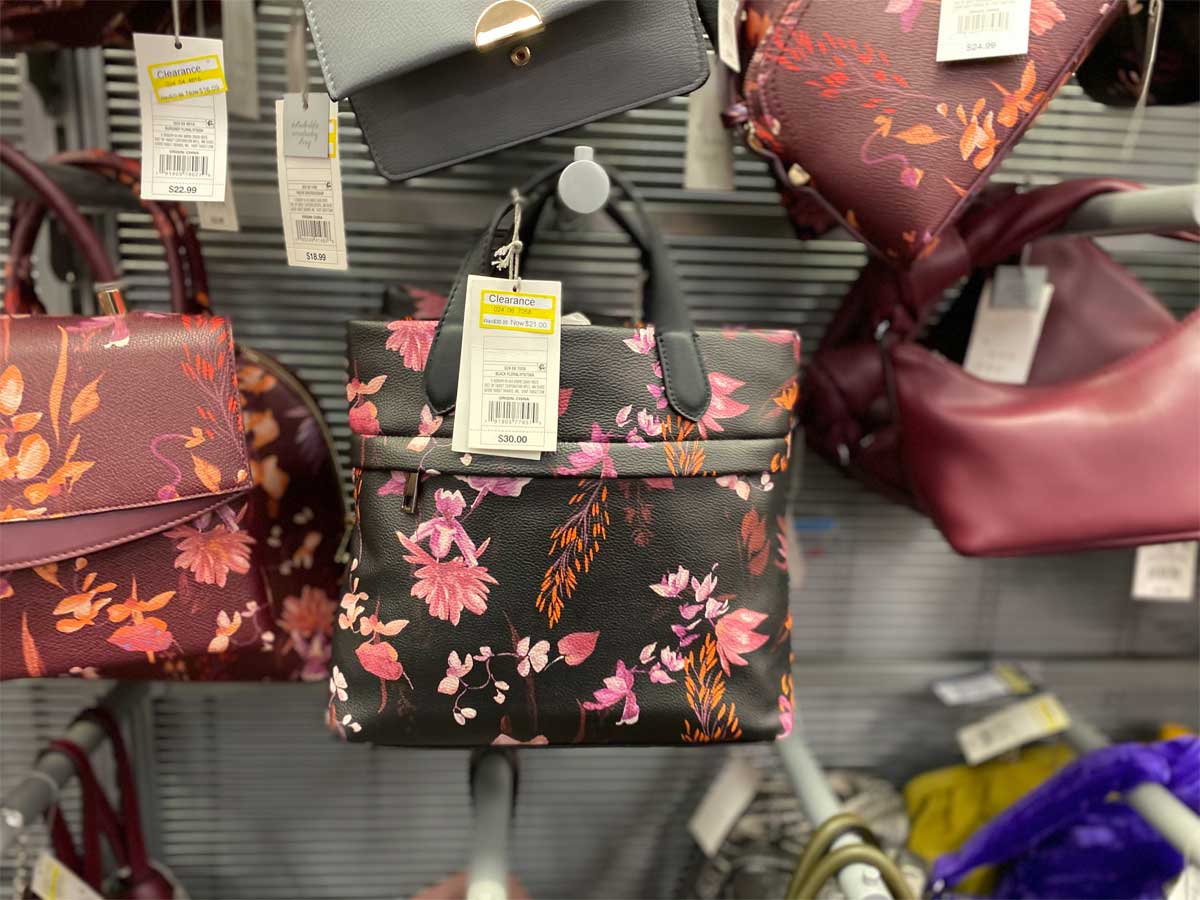 purse on display in a store