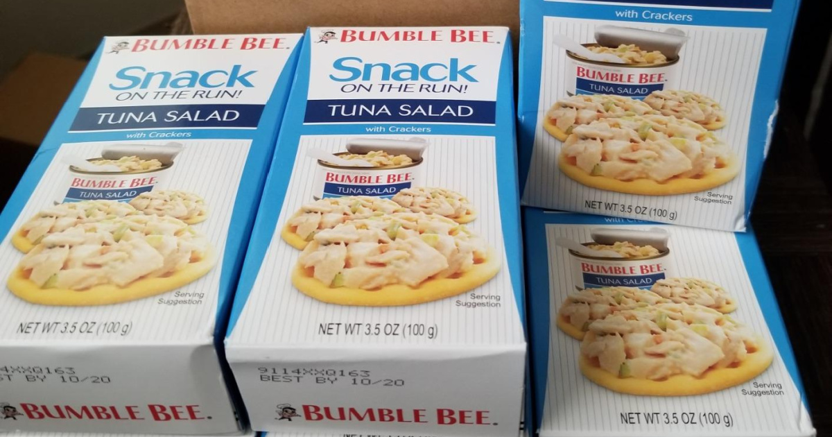 snack packs of bumble bee tuna salad