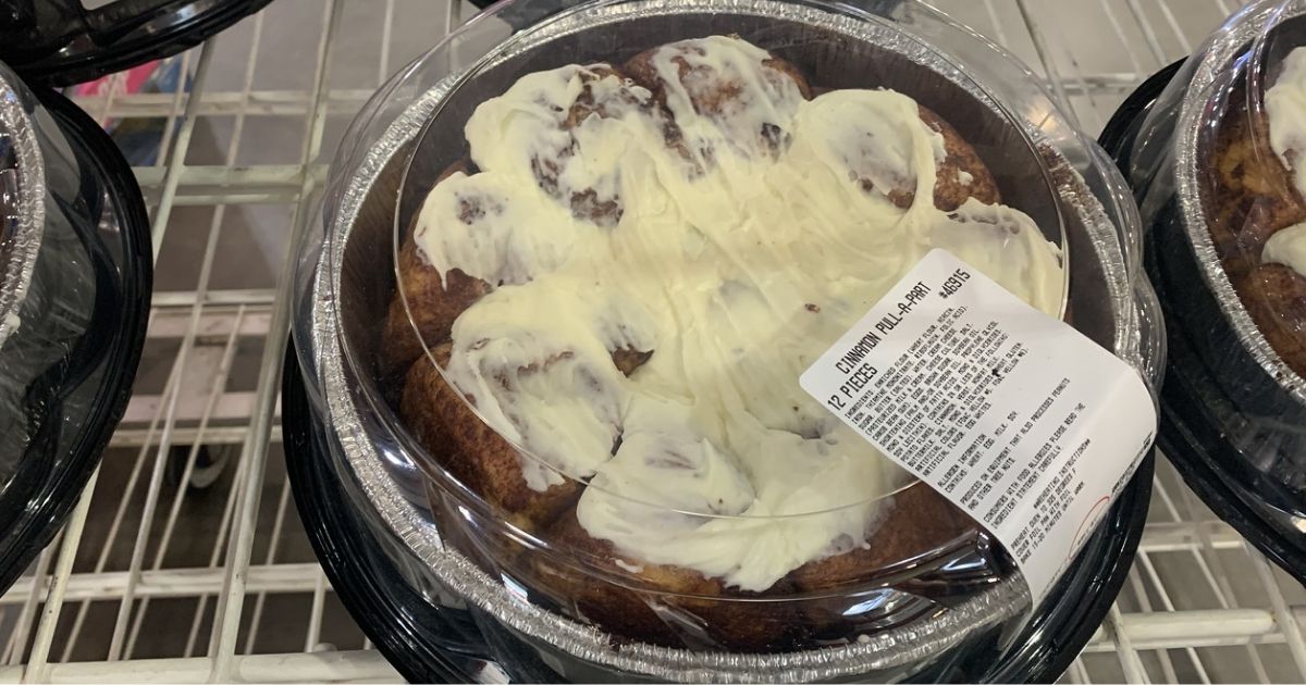 Costco BIG Cinnamon Rolls Platter in-store