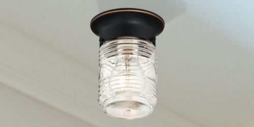 Jelly Jar Indoor/Outdoor Ceiling Light Only $6 on Walmart.online + More Rustic Lighting Deals