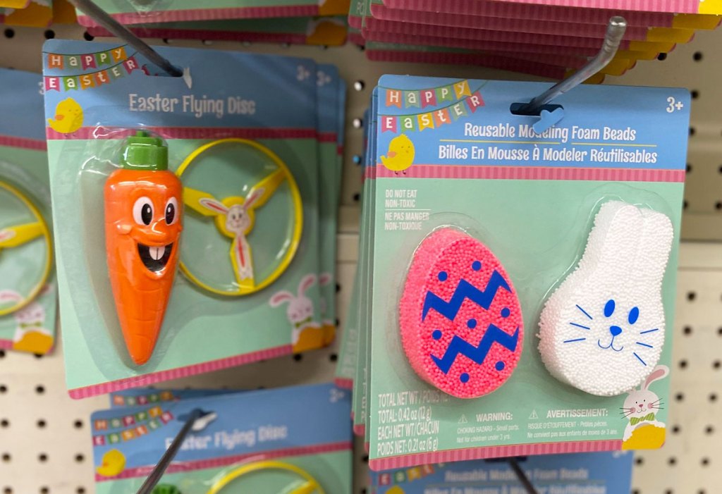 easter basket toys on display at dollar tree