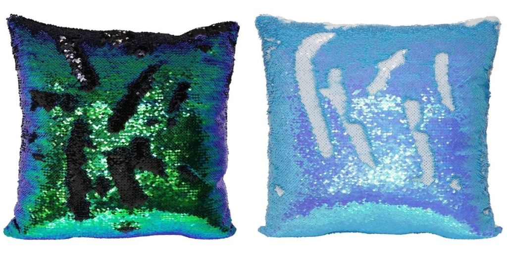 2 Mermaid Sequin Pillows