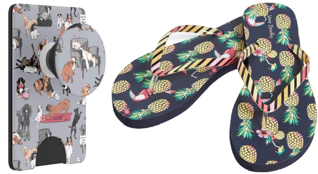 PopSockets PopWallet + and pineapple vera bradley sandals