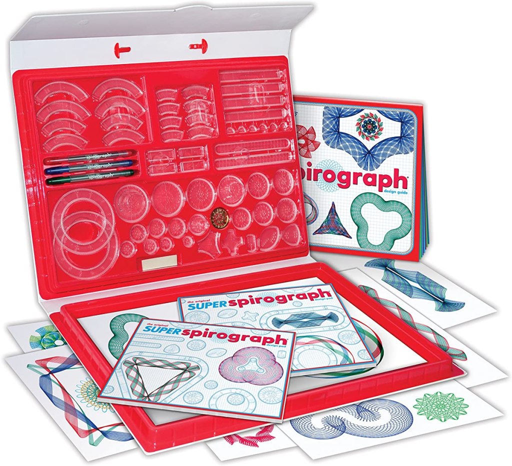 inside of the Super Spirograph kit