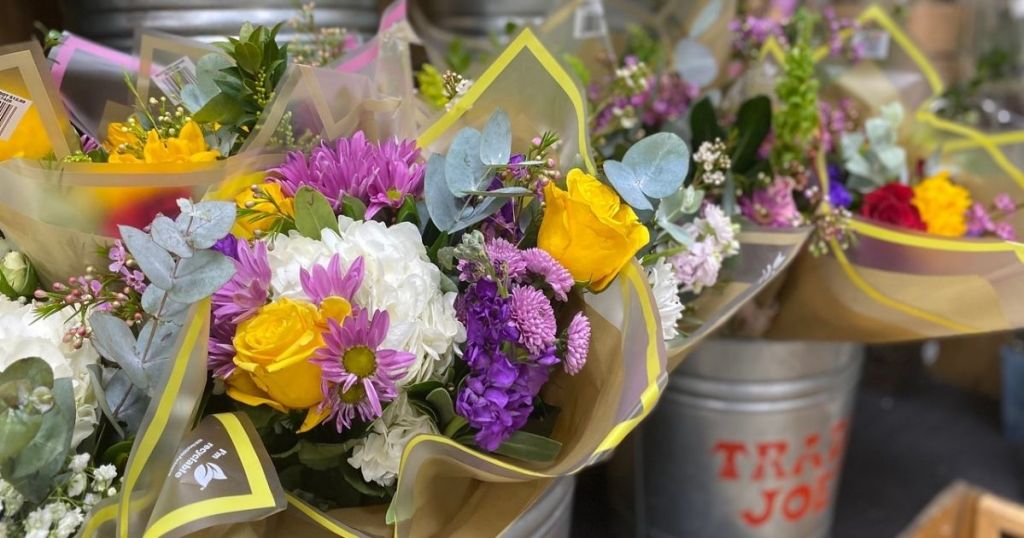 Trader Joe's Fresh Bouquets on display